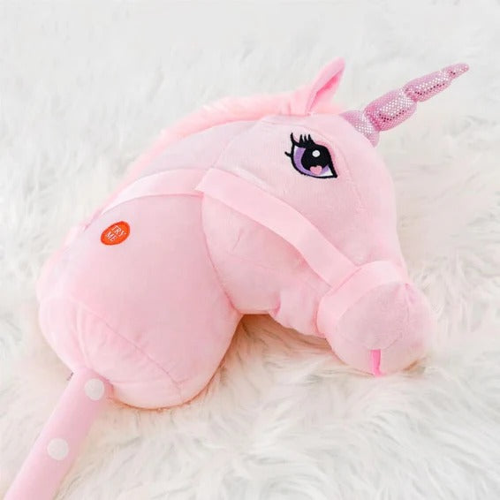 Kids Hobby Horse or Unicorn with Galloping Neighing Sounds Classic Childrens Toy