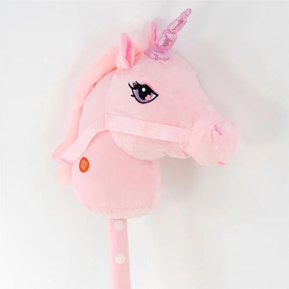Kids Hobby Horse or Unicorn with Galloping Neighing Sounds Classic Childrens Toy