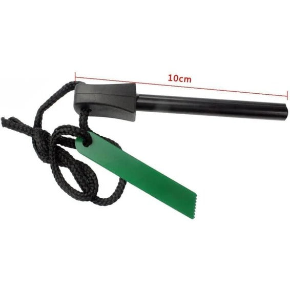 Survival Flint Rod with Metal Knife Rod